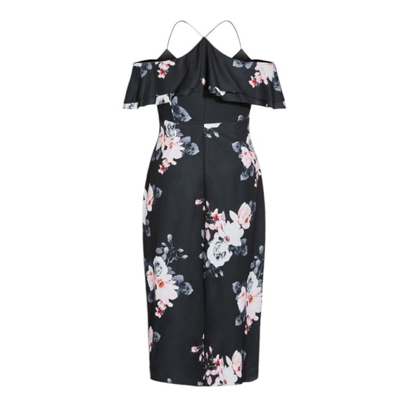 City Chic Black Lotus Dress in Extra Extra Large (24W) - Picture 5 of 5